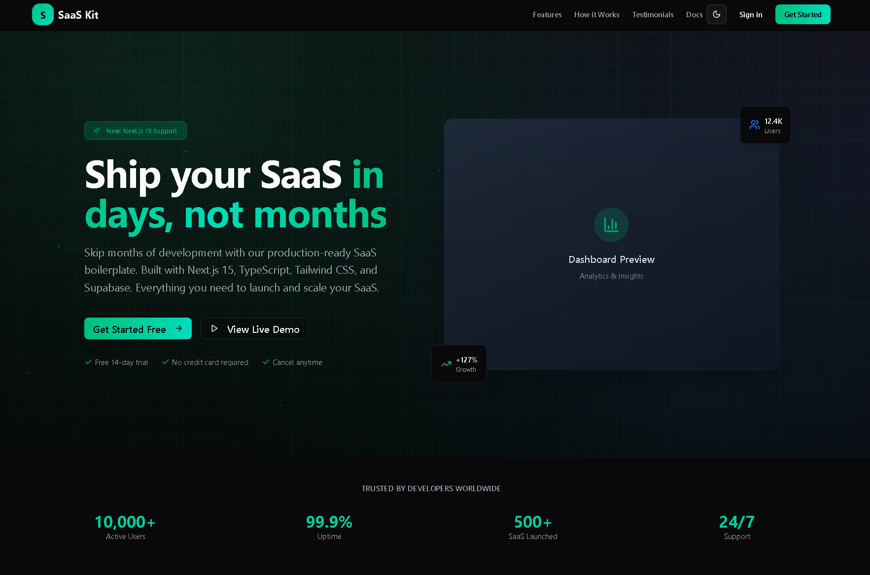 SaaS Kit screenshot